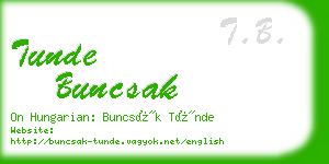 tunde buncsak business card